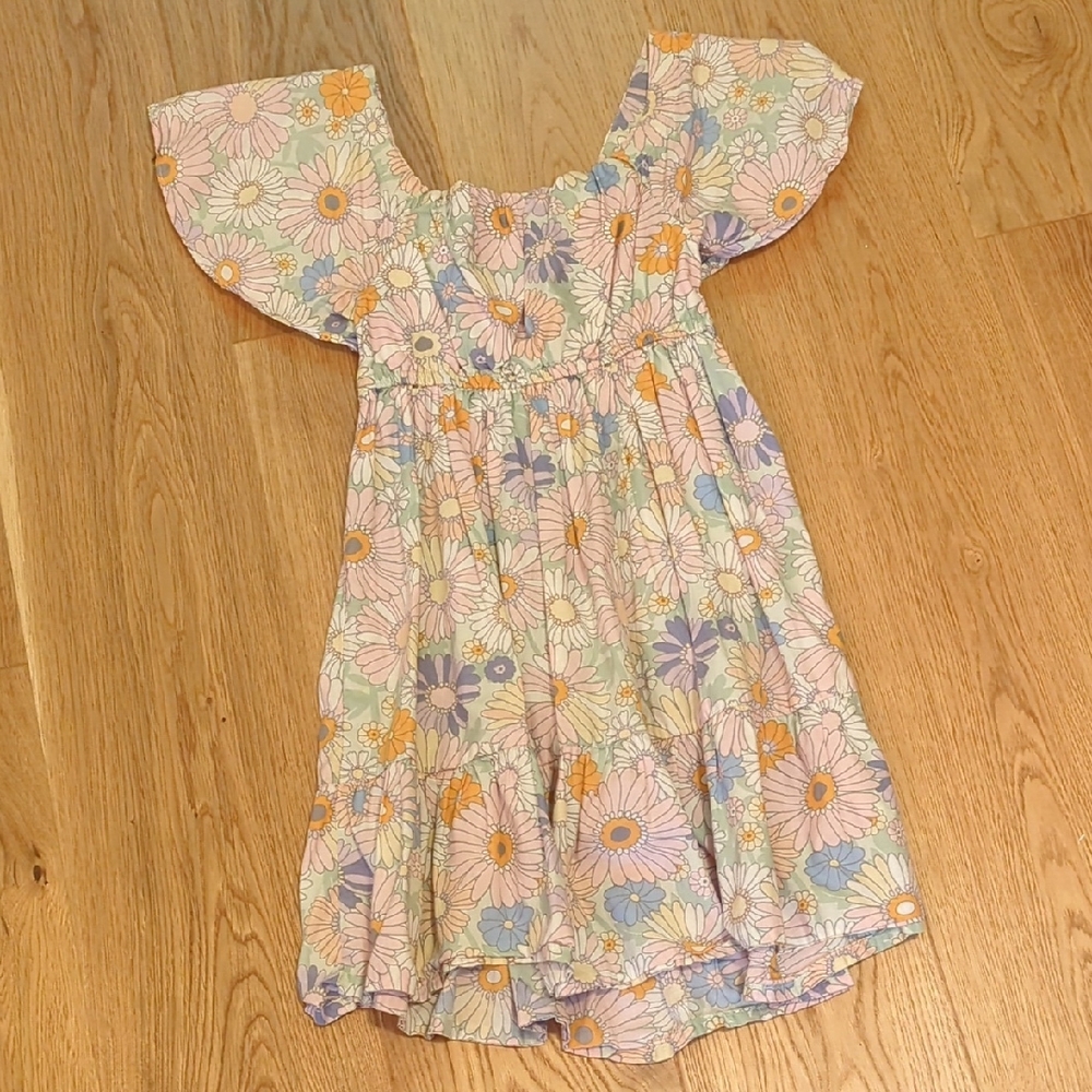 H&M Kids Floral Dress with Orange and Lavender